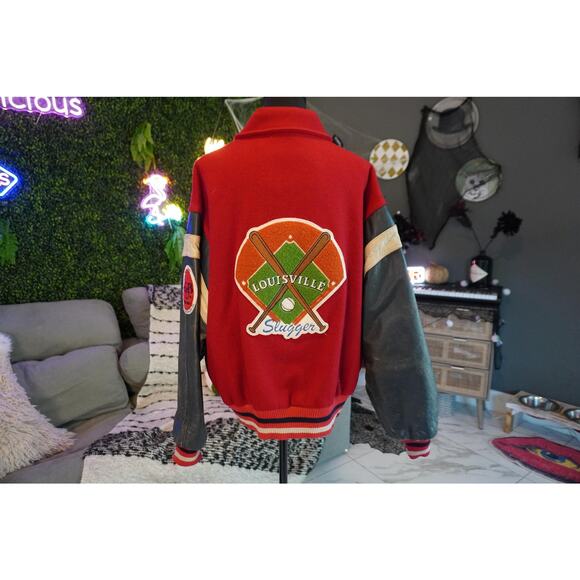 Vintage Louisville Slugger Letterman Jacket XL - Picture 9 of 10